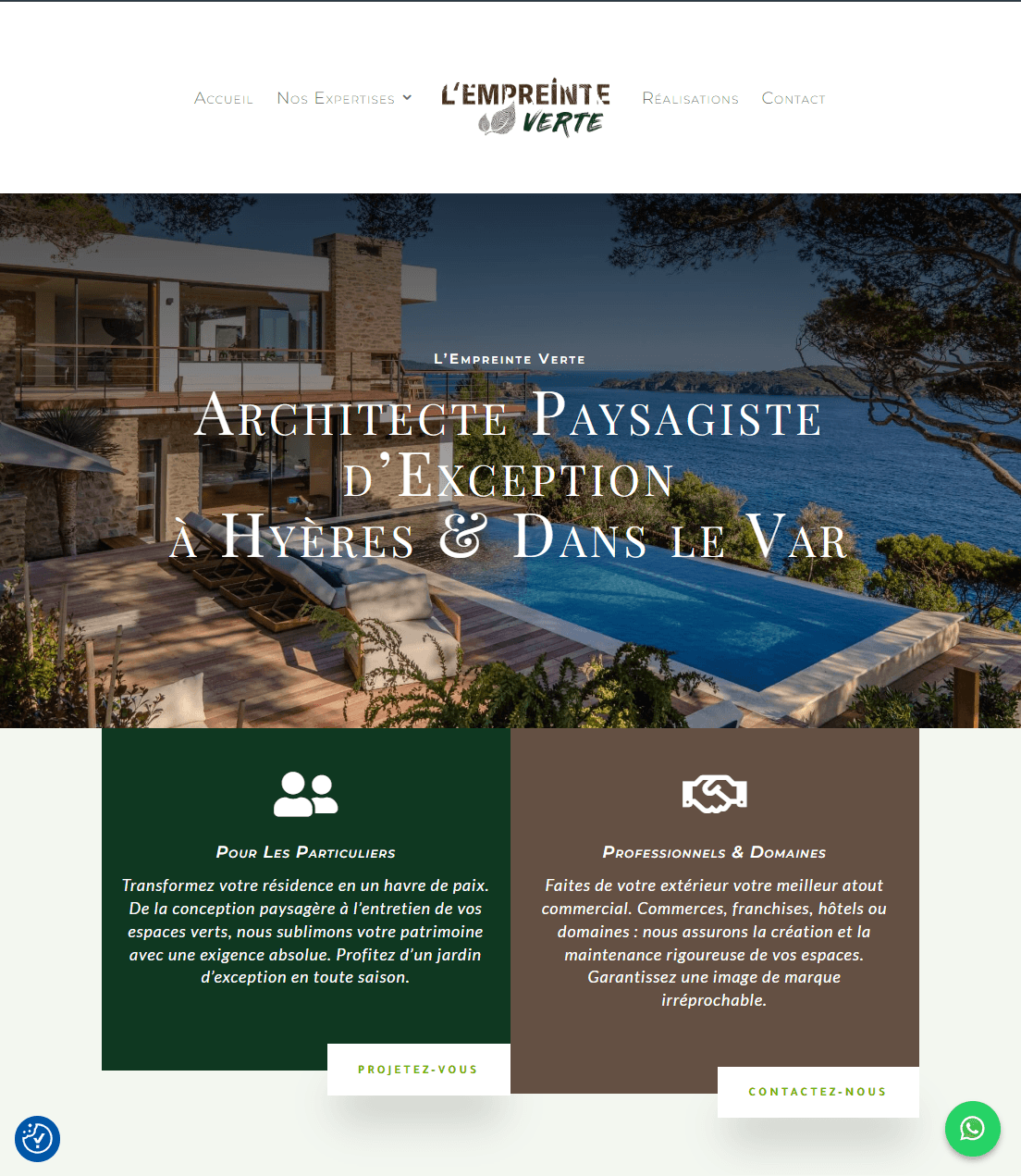 Site web L'Empreinte Verte