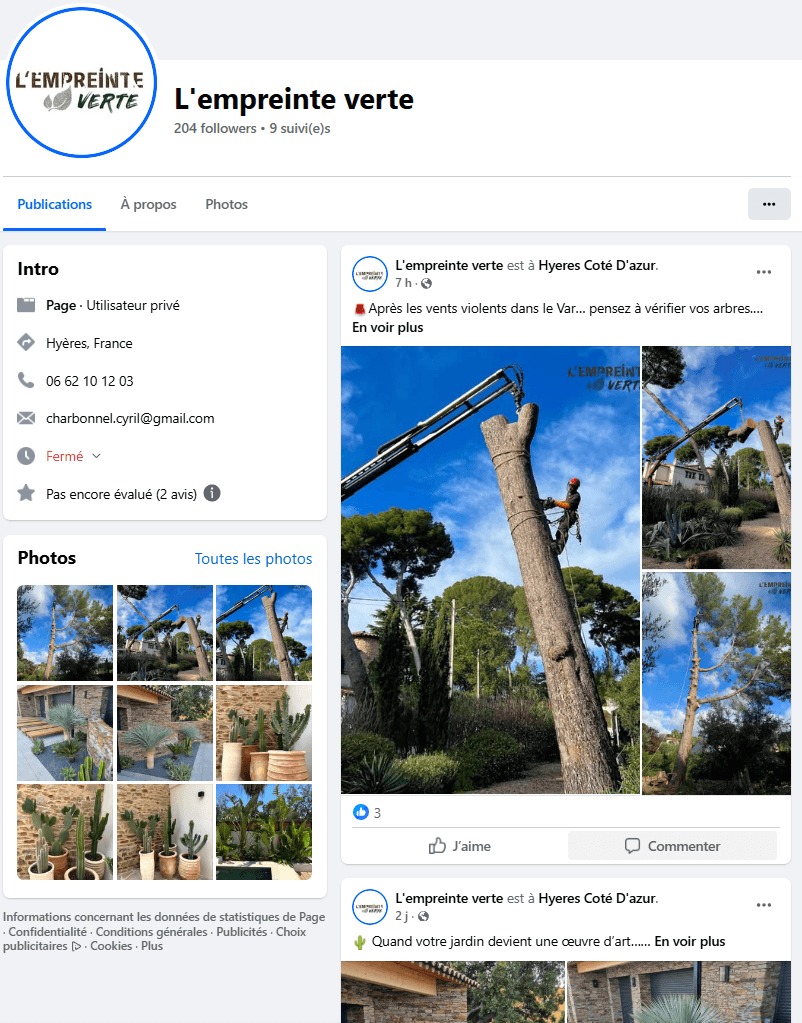 Facebook L'Empreinte Verte